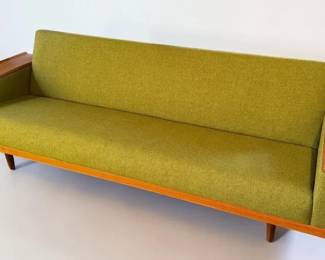 Danish MidCentury Sofa With Teak Armrests