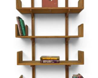 MCM Modular Wood Edge Grain Finish Shelves