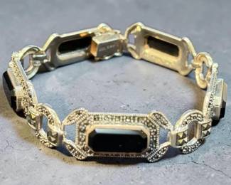 Art Decostyle sterling silver link bracelet