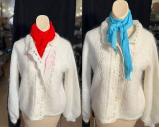 La Maille Sezane Sweater Two Scarves