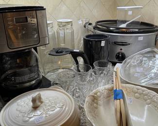 Serving pieces, Coffee Maker, Crockpot