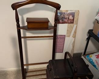 Butler and Antique Sewing Basket
