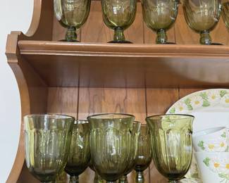 Provincial Moss Green Stemware by Nortake