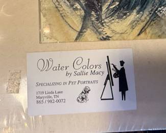 Sallie Macy Pet Portrait Watercolor Painting