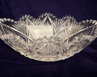 American Brilliant Period Style Cut Glass Bowl