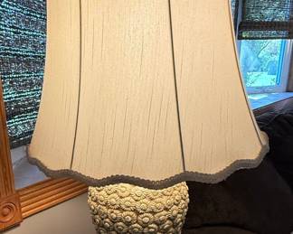 Floral Relief Ceramic Table Lamp Style