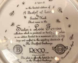 3 Sandra Kuck Sister's Love Forever Plates