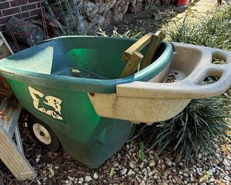 John Deere Style Poly Garden Cart