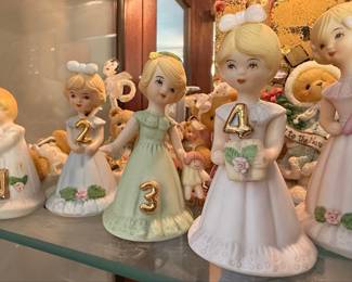 Enesco Growing Up Birthday Girl Figurine Set