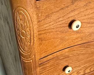 Traditional Oak Five-Drawer Chest Style