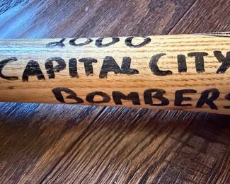 2000 Capital City Bombers Team Signed Bat