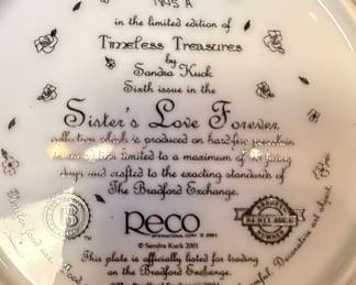 4 Sandra Kuck 'Sister's Love Forever' Plates