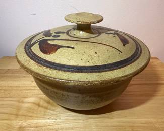 Studio Pottery Berry Colander with Lid