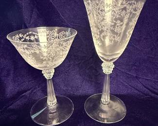 Fostoria Romance Etched Crystal Stemware