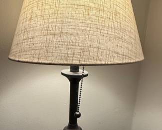 Traditional Style Turned Metal Table Lamp