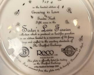 4 Sandra Kuck 'Sister's Love Forever' Plates