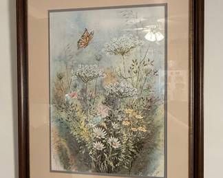 Marjolein Bastin Style Wildflowers & Butterfly Print
