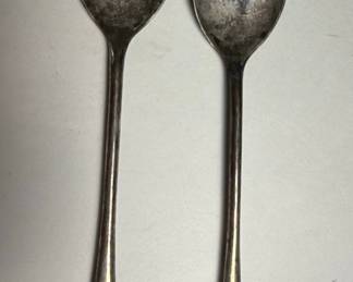 Vintage Italian Style Silver Plated Salad Servers