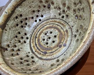 Studio Pottery Berry Colander with Lid