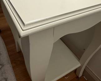 French Country Style White End Table