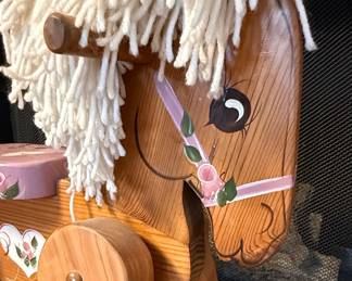 1997 Signed Handcrafted Wooden Rocking Horse