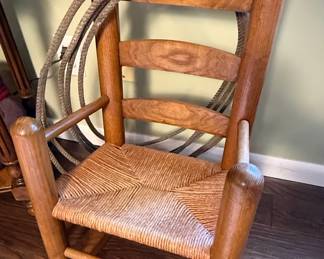 Child's Ladder Back Rocking Chair Style
