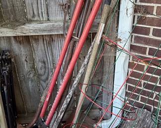 Post Hole Digger and Garden Tool Assortment