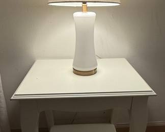 French Country Style White End Table