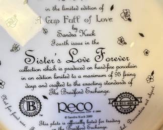 4 Sandra Kuck 'Sister's Love Forever' Plates