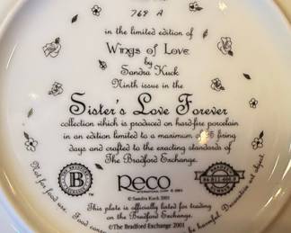 4 Sandra Kuck 'Sister's Love Forever' Plates
