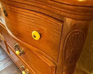 Traditional Style Oak Dresser with Mirror