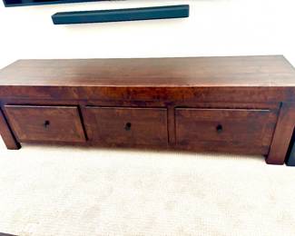 Rustic wood grain media console