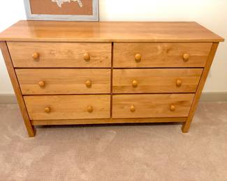 Shaker style honey grain dresser