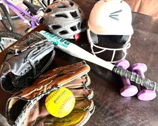 Assorted sports items