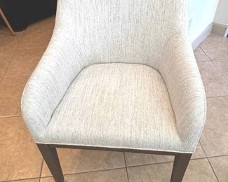 Pair oatmeal fabric multi purpose chairs