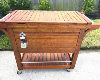 Tommy Bahama wood party cooler