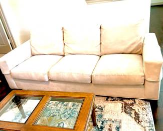 Cream micro fiber sofa