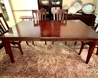 Table shown with leaf