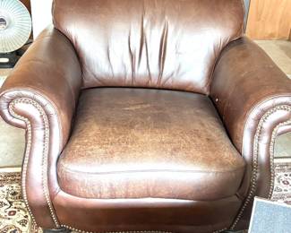 Distressed leather chairs