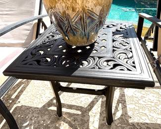 Metal patio table