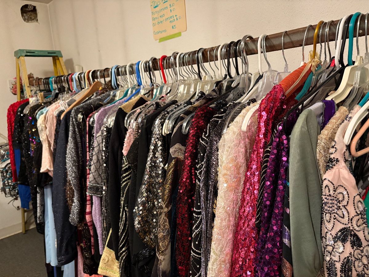 Fancy women's dresses for parties and dances.