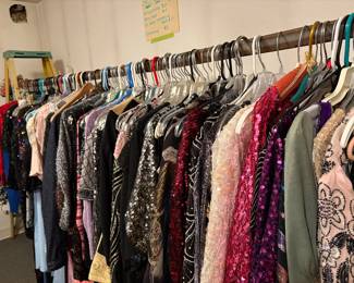 Fancy women's dresses for parties and dances.