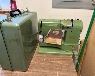Vintage sewing machines. It has the special spools.