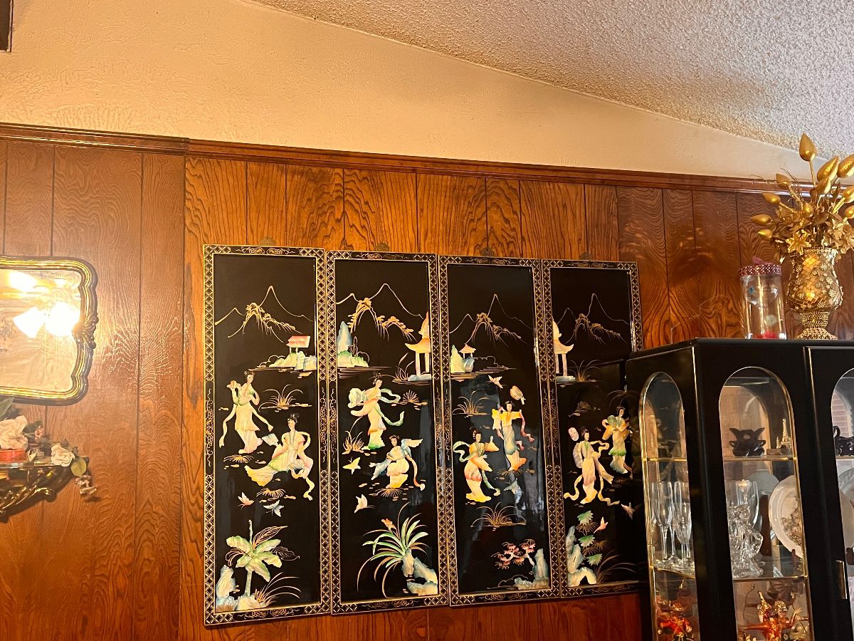 Oriental Lacquered Panel Art