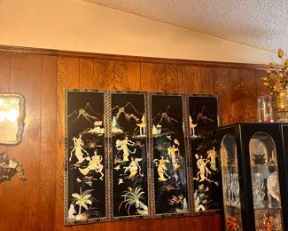 Oriental Lacquered Panel Art