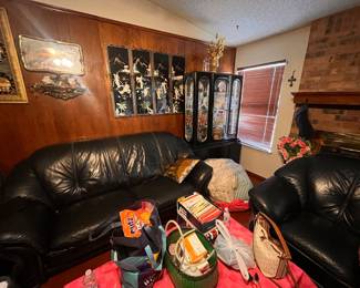 Top Grain Leather Sofa Set