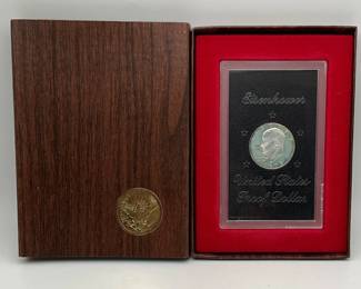 1973 Proof "Brown Ike" Eisenhower Silver Dollar