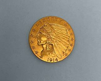 1914-D US $2.50 Gold Indian 