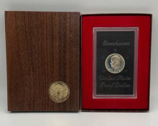 1974 Proof "Brown Ike" Eisenhower Silver Dollar