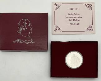 1982 George Washington Proof Silver Half Dollar